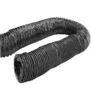 Non Flammable PVC Tarpaulin Flexible Duct Hose Gray or Black – Durable PVC-Coated Fabric Hose for HVAC and Industrial Ventilation, Flexible and Weather Resistant